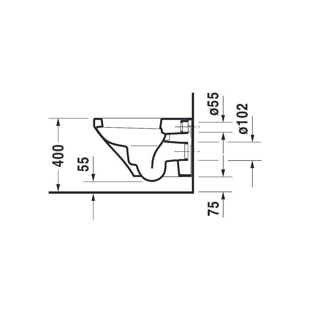 Duravit DuraStyle Wand-WC 540x370x345mm, Weiß Hochglanz, 4,5l, Tiefspüler, geschlo... DURAVIT-2536090000 4021534854415 (Abb. 10)