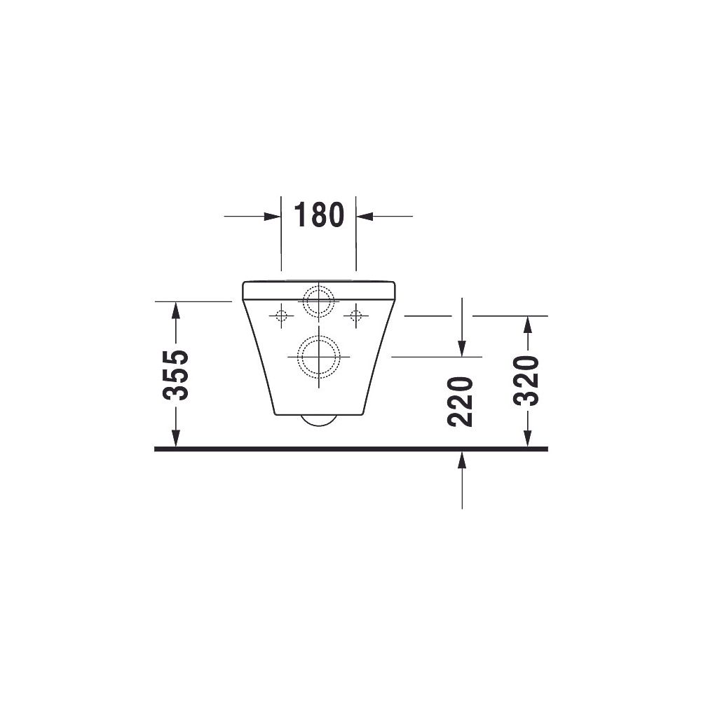 Duravit DuraStyle Wand-WC 620x370x345mm, Weiß Hochglanz, 4,5l, Tiefspüler, geschlo... DURAVIT-2537090000 4021534854439 (Abb. 29)