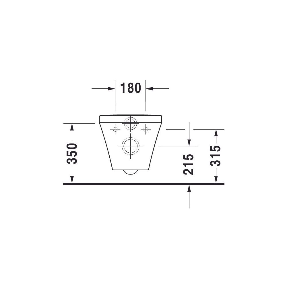 Duravit DuraStyle Wand-WC 540x370x350mm, Weiß Hochglanz, 4,5l, WonderGliss, Tiefs... DURAVIT-25380900001 4021534863011 (Abb. 18)