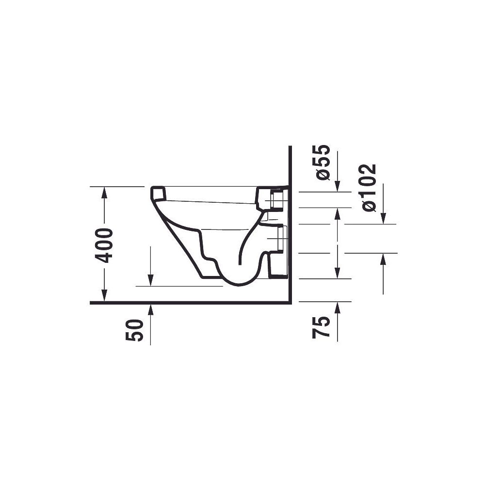 Duravit DuraStyle Wand-WC 480x370x350mm, Weiß Hochglanz, 4,5l, HygieneGlaze, Tiefs... DURAVIT-2539092000 4053424325286 (Abb. 11)