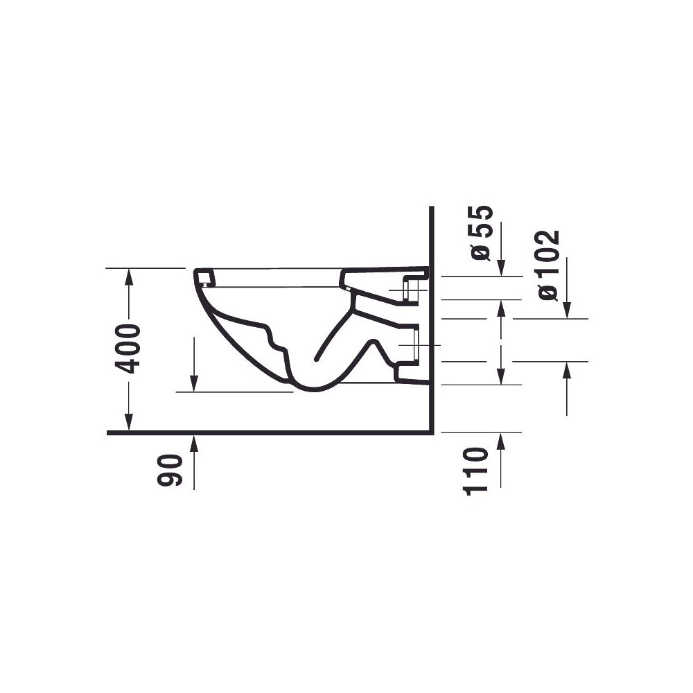 Duravit Architec Wand-WC 575x365x310mm, Weiß Hochglanz, 4,5l, Tiefspüler, geschloss... DURAVIT-2546090064 4021534836329 (Abb. 9)