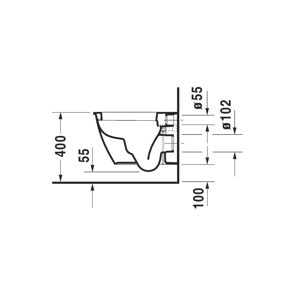 Duravit Darling New Wand-WC 485x365x345mm, Weiß Hochglanz, 4,5l, WonderGliss, Tie... DURAVIT-25490900001 4021534812354 (Abb. 10)