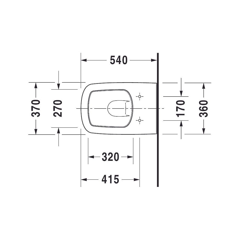 Duravit DuraStyle Wand-WC 540x370x345mm, Weiß Hochglanz, 4,5l, HygieneGlaze, Tiefsp... DURAVIT-2552092000 4053424325453 (Abb. 8)