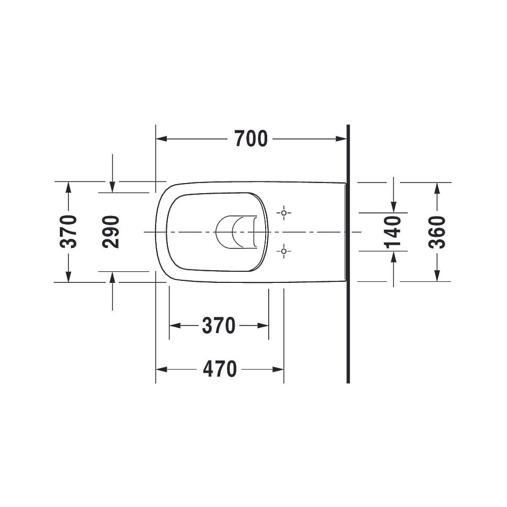 Duravit DuraStyle Wand-WC 700x370x360mm, Weiß Hochglanz, 4,5l, HygieneGlaze, Tiefsp... DURAVIT-2559092000 4053424324692 (Abb. 7)