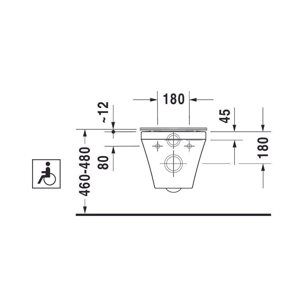 Duravit DuraStyle Wand-WC 700x370x360mm, Weiß Hochglanz, 4,5l, HygieneGlaze, Tiefsp... DURAVIT-2559092000 4053424324692 (Abb. 9)