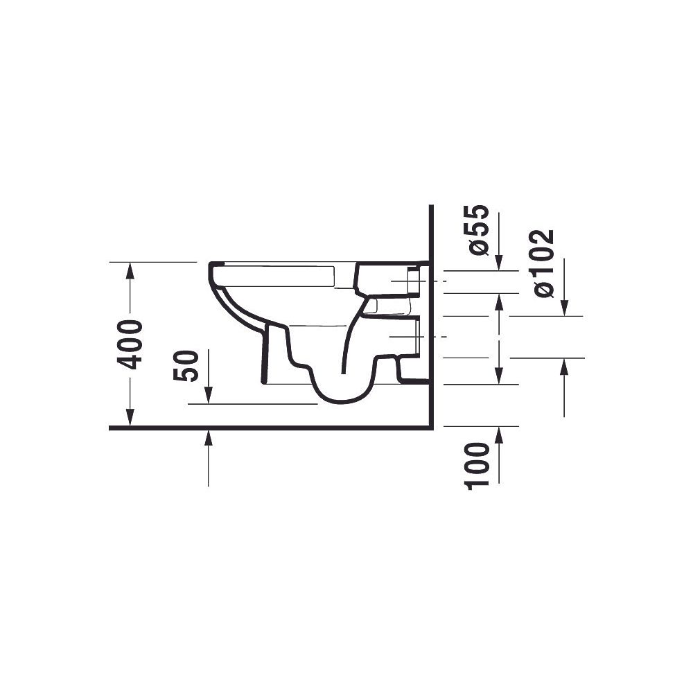 Duravit No.1 Wand-WC 540x365x350mm, Weiß Hochglanz, 4,5l, Tiefspüler, rimless, waa... DURAVIT-2562090000 4053424051710 (Abb. 26)