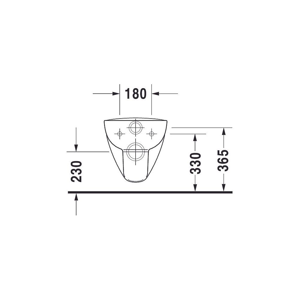 Duravit D-Code Wand-WC 545x355x360mm, Weiß Hochglanz, 4,5l, Tiefspüler, rimless, w... DURAVIT-2570090000 4053424187761 (Abb. 24)