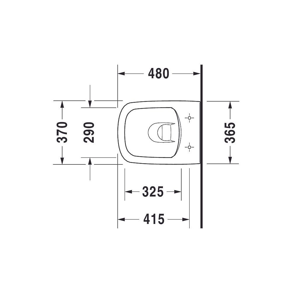 Duravit DuraStyle Wand-WC 480x370x355mm, Weiß Hochglanz, 4,5l, WonderGliss, Tiefs... DURAVIT-25710900001 4053424331294 (Abb. 13)