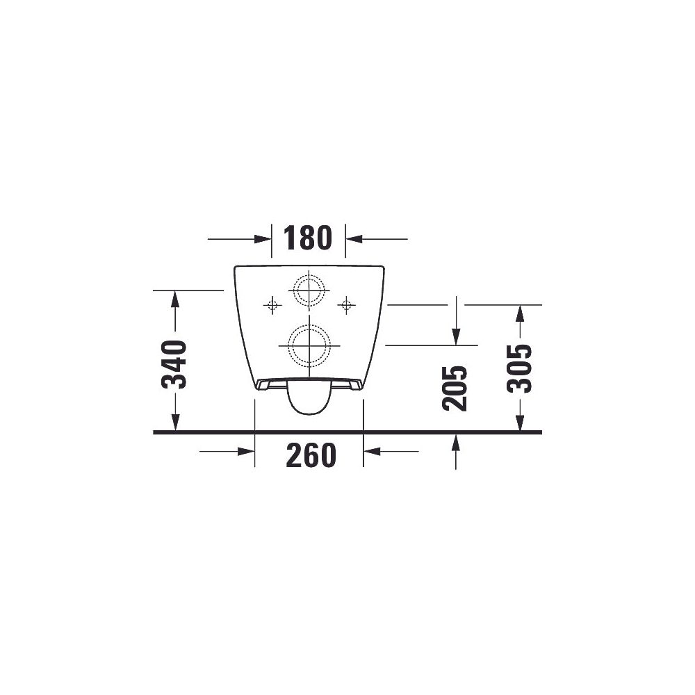 Duravit Design Classics Wand-WC 480x365x360mm, Weiß Hochglanz, 4,5l, Tiefspüler, r... DURAVIT-2573090000 4053424578569 (Abb. 14)