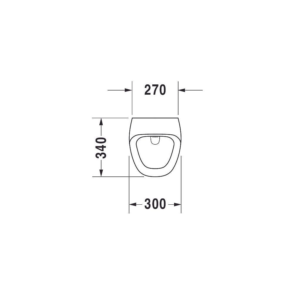 Duravit DuraStyle Urinal 340x300x560mm Weiß Hochglanz WonderGliss, geschlossen, Ab... DURAVIT-28043000001 4021534863806 (Abb. 8)