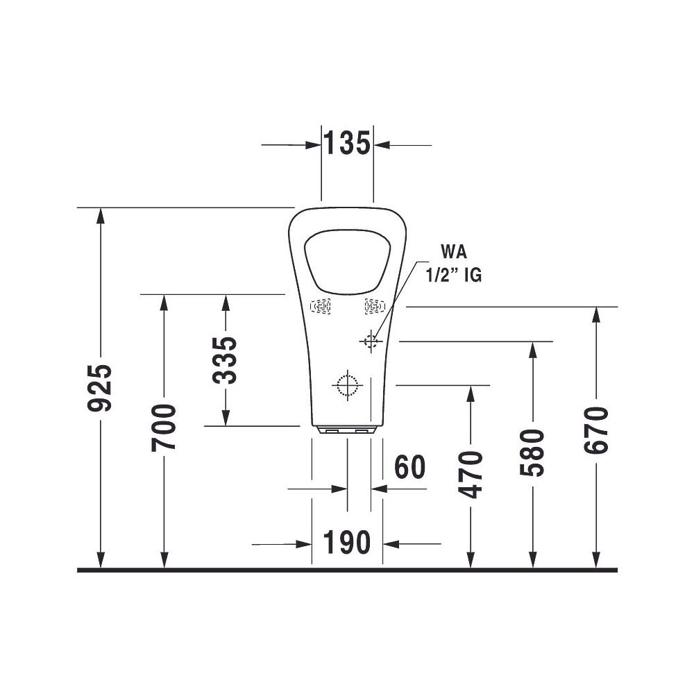 Duravit DuraStyle Elektronisches Urinal 340x300x580mm, Weiß Hochglanz, WonderGliss... DURAVIT-28043100931 4021534923395 (Abb. 9)