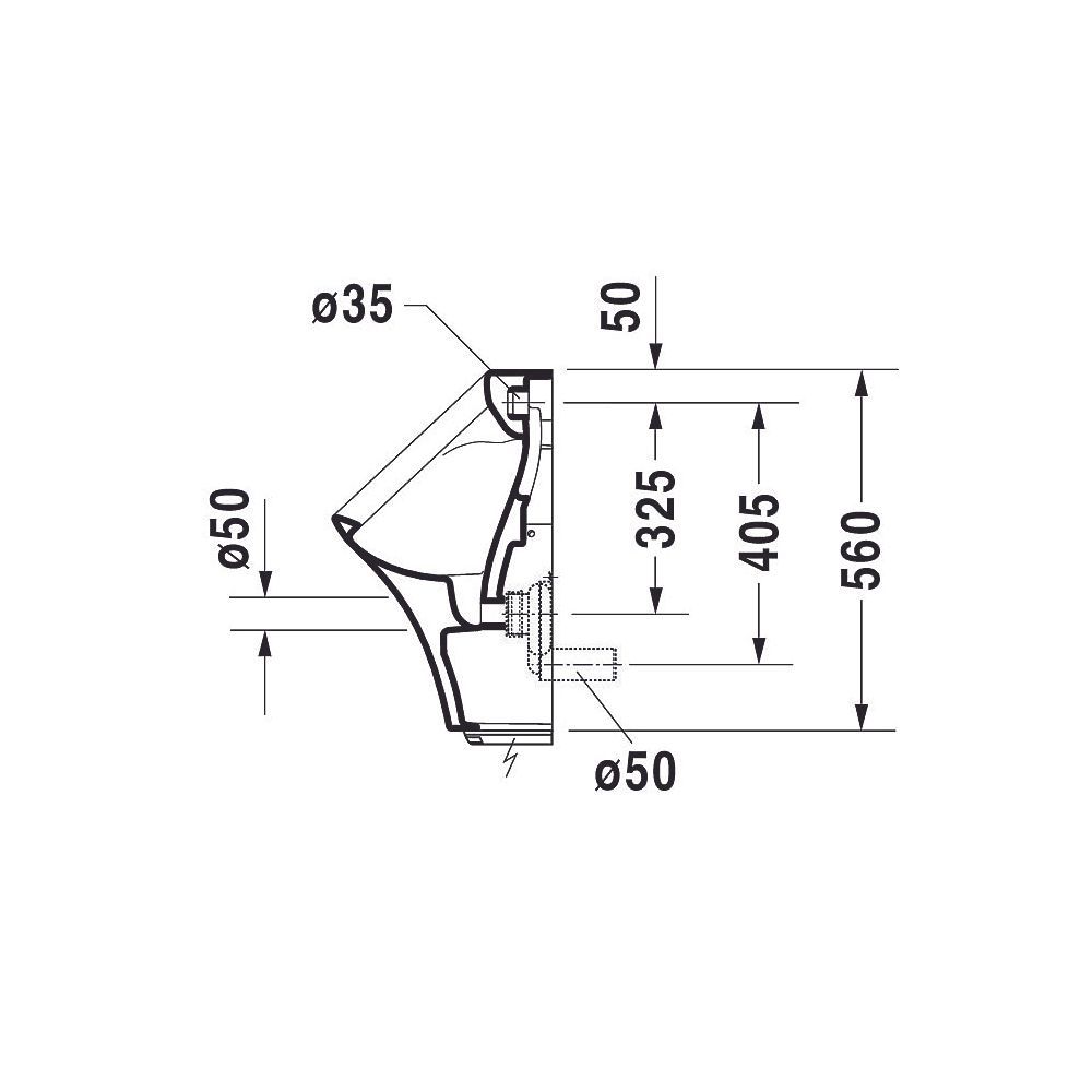 Duravit DuraStyle Elektronisches Urinal 340x300x580mm, Weiß Hochglanz, WonderGlis... DURAVIT-28043100931 4021534923395 (Abb. 11)