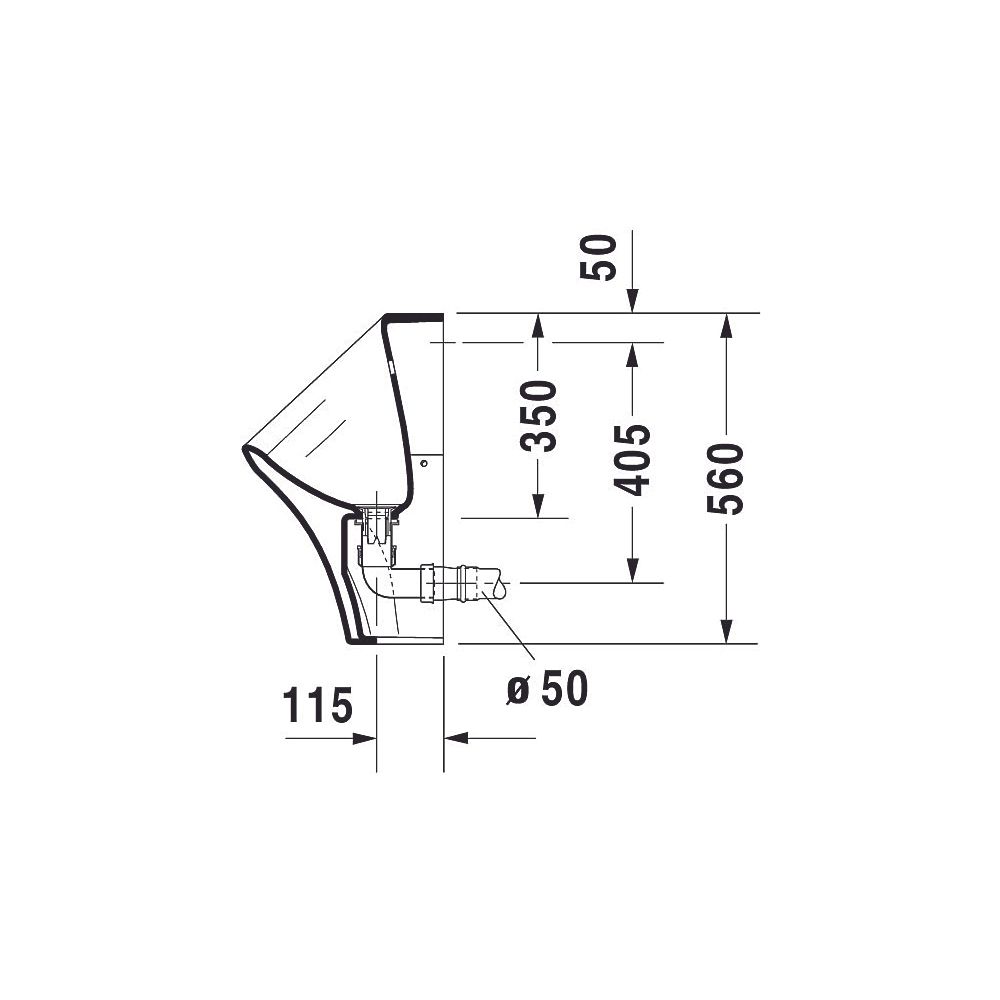 Duravit DuraStyle Urinal 340x300x560mm Weiß Hochglanz WonderGliss, Rimless, Verdr... DURAVIT-28063000001 4021534863882 (Abb. 10)