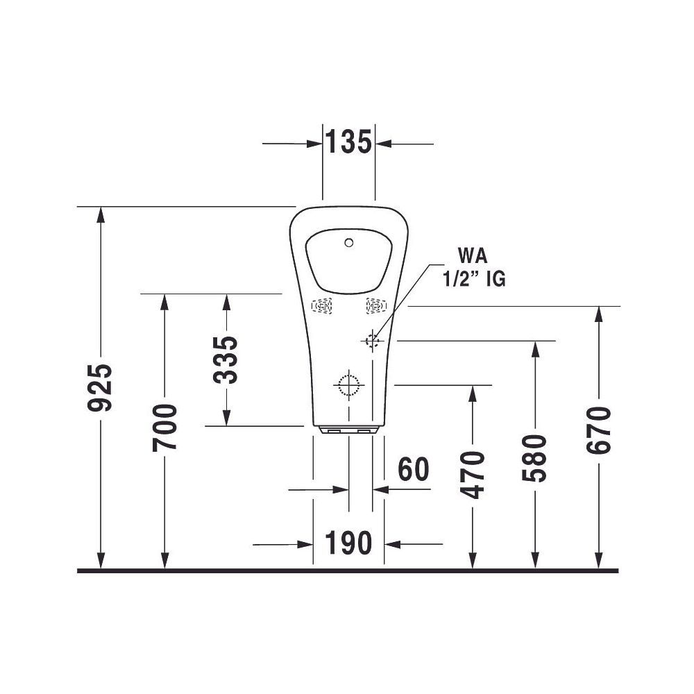 Duravit DuraStyle Elektronisches Urinal 340x300x580mm, Weiß Hochglanz, HygieneGlaz... DURAVIT-2806312093 4053424325354 (Abb. 10)