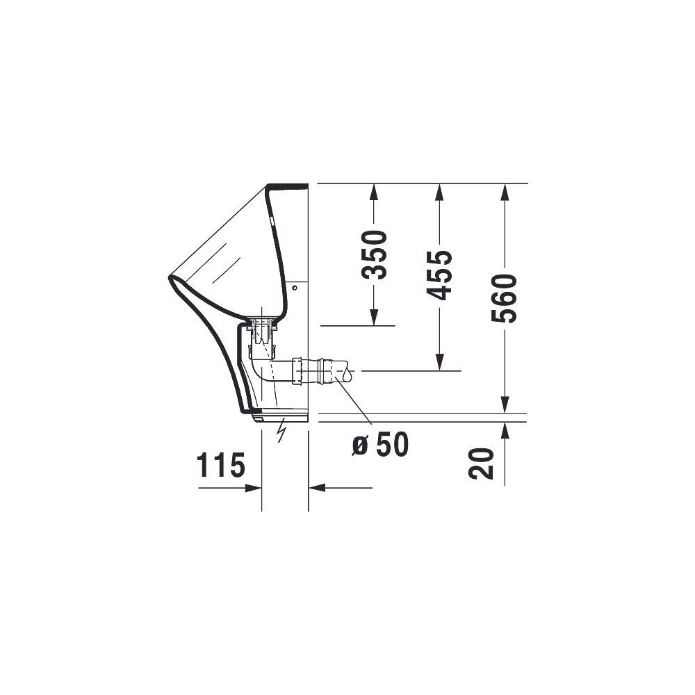 Duravit DuraStyle Elektronisches Urinal 340x300x580mm, Weiß Hochglanz, HygieneGlaz... DURAVIT-2806312093 4053424325354 (Abb. 12)