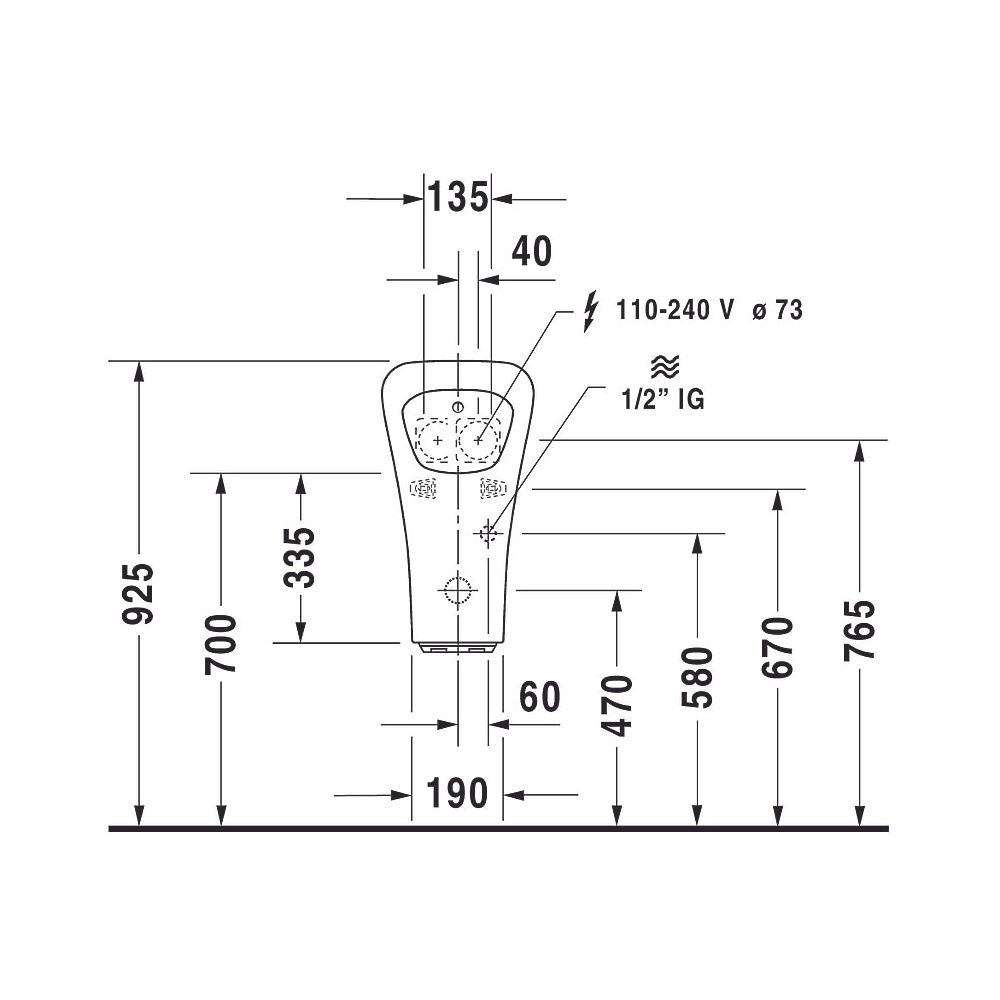 Duravit DuraStyle Elektronisches Urinal 340x300x580mm, Weiß Hochglanz, HygieneGlaz... DURAVIT-2806312093 4053424325354 (Abb. 13)