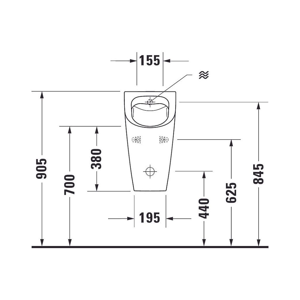 Duravit ME by Starck Urinal 350x300x585mm Weiß Hochglanz Rimless, Absauger, Zulauf... DURAVIT-2809300000 4021534993251 (Abb. 15)