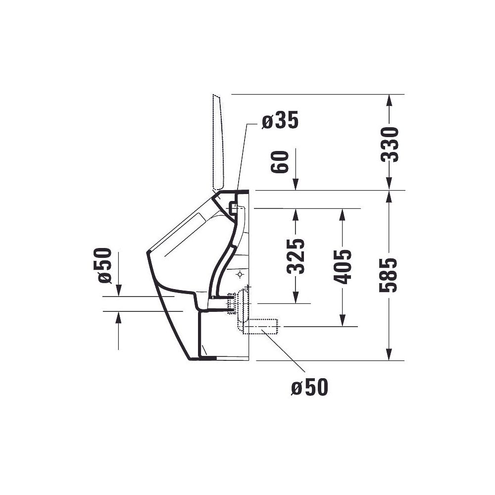 Duravit ME by Starck Urinal 350x300x585mm Weiß Hochglanz Rimless, Absauger, für De... DURAVIT-2812300000 4053424506593 (Abb. 14)