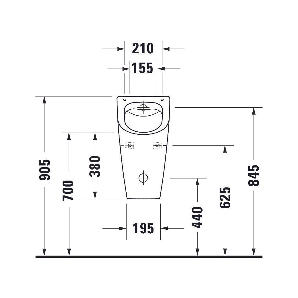 Duravit ME by Starck Urinal 350x300x585mm Weiß Hochglanz Rimless, Absauger, für De... DURAVIT-2812300000 4053424506593 (Abb. 15)