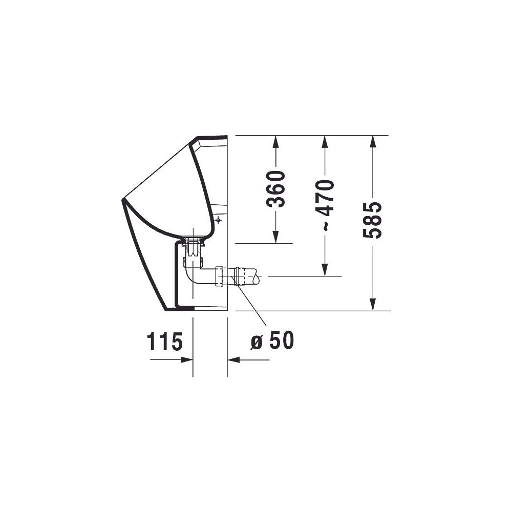 Duravit Wasserloses Urinal ME by Starck 355x300x585mm Weiß Hochglanz, HygieneGlaze,... DURAVIT-2814302000 4053424052816 (Abb. 7)