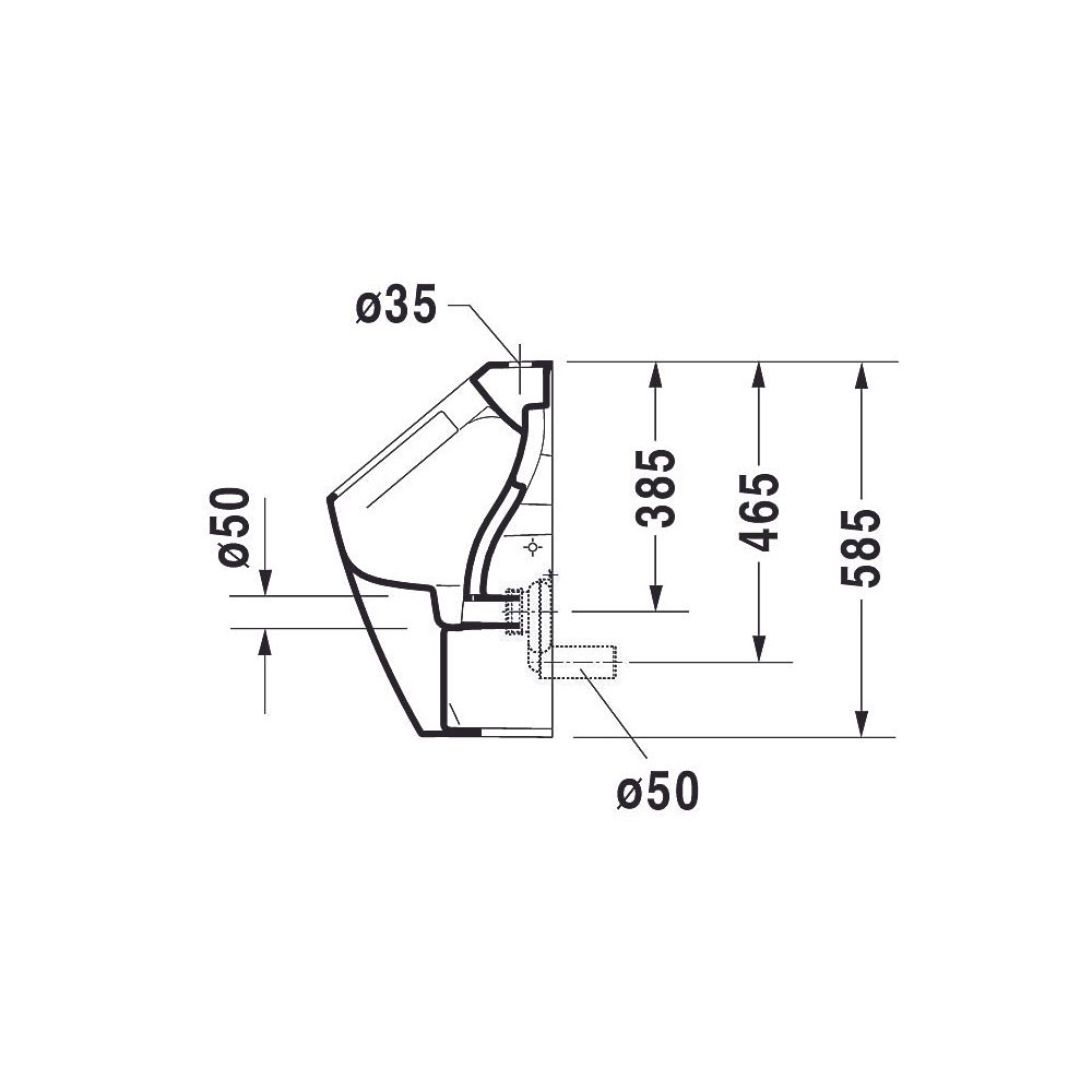 Duravit ME by Starck Urinal 350x300x585mm Weiß Hochglanz Rimless, Absauger, senkrec... DURAVIT-2815300000 4053424056173 (Abb. 7)
