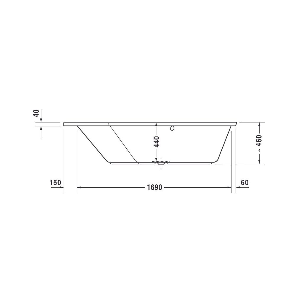 Duravit Paiova Badewanne 5 460x1400x1900mm, 267l, Weiß glänzend, Fünfeck, Ecke... DURAVIT-700392000000000 4021534992667 (Abb. 5)