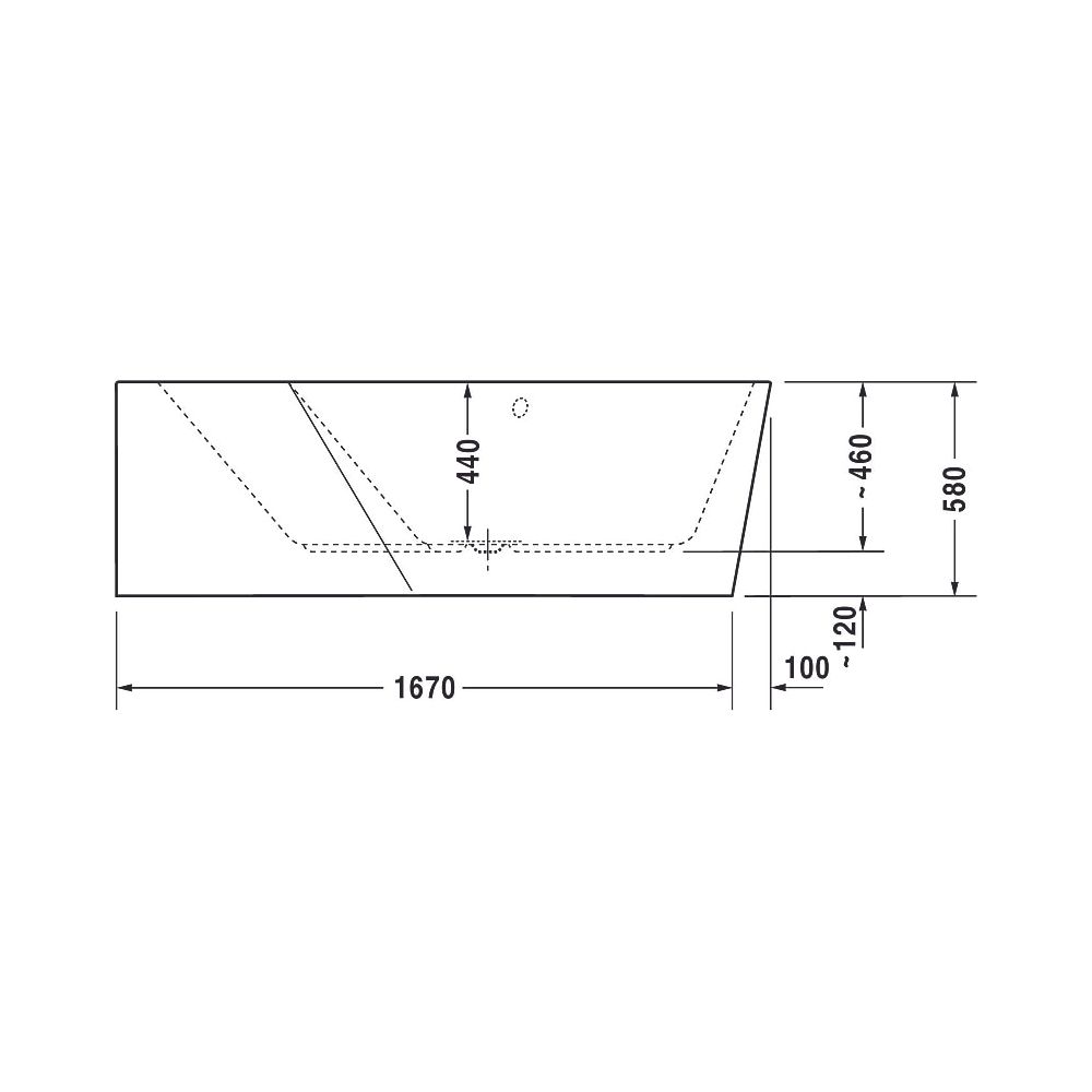 Duravit Paiova Badewanne 5 460x1300x1770mm, 205l, Weiß glänzend, Fünfeck, Ecke... DURAVIT-700394000000000 4021534992698 (Abb. 6)