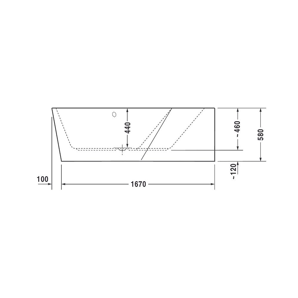 Duravit Paiova Badewanne 5 460x1300x1770mm, 205l, Weiß glänzend, Fünfeck, Ecke... DURAVIT-700395000000000 4021534992728 (Abb. 7)