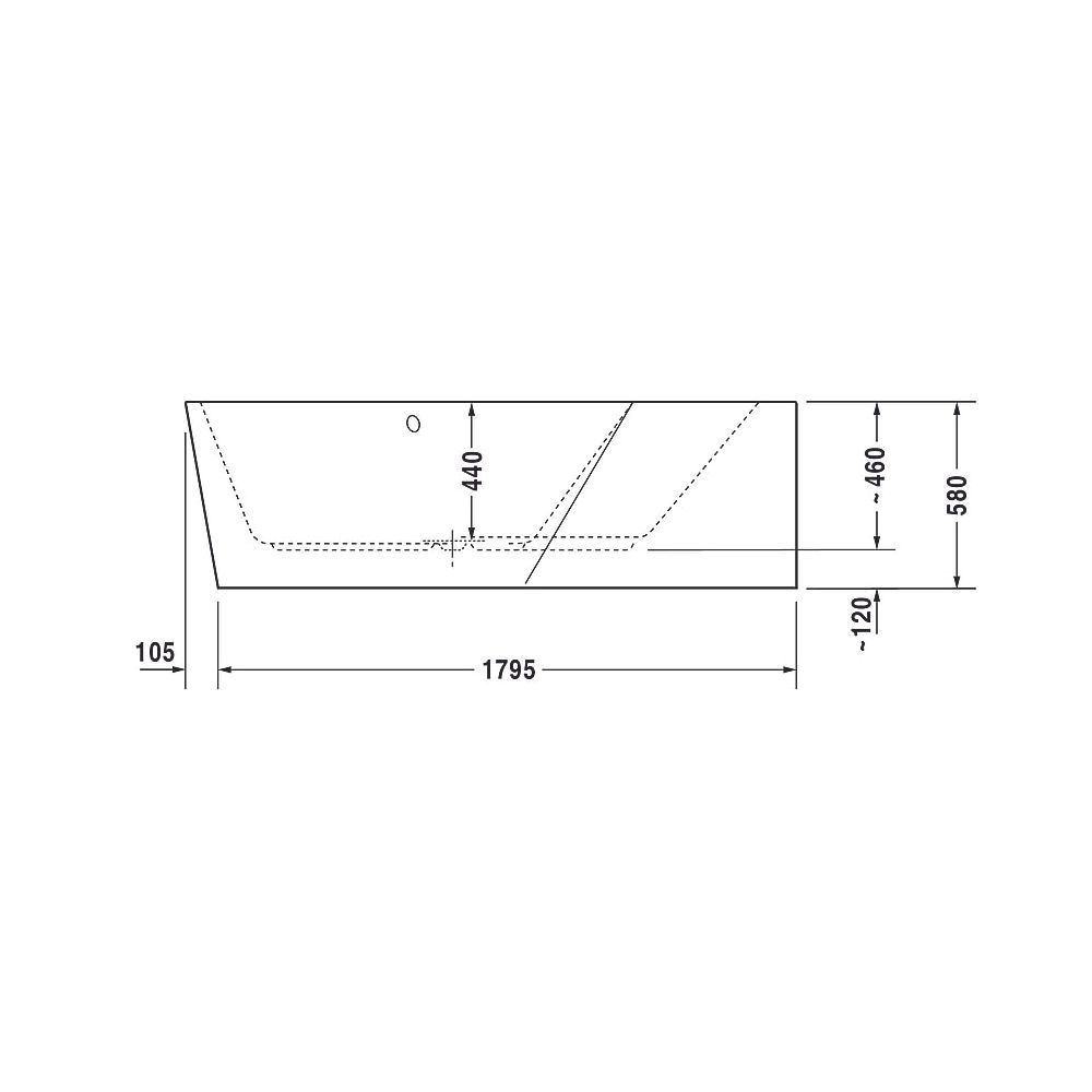 Duravit Paiova Badewanne 5 460x1400x1900mm, 267l, Weiß glänzend, Fünfeck, Ecke... DURAVIT-700397000000000 4021534992766 (Abb. 6)