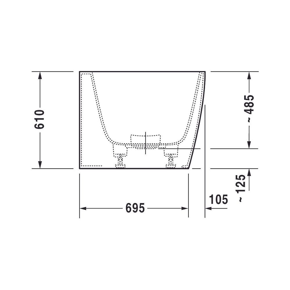 Duravit DuraSquare Badewanne 485x800x1800mm, 195l, Mattweiß, Rechteckig, Vorwa... DURAVIT-700429000000000 4053424179926 (Abb. 9)