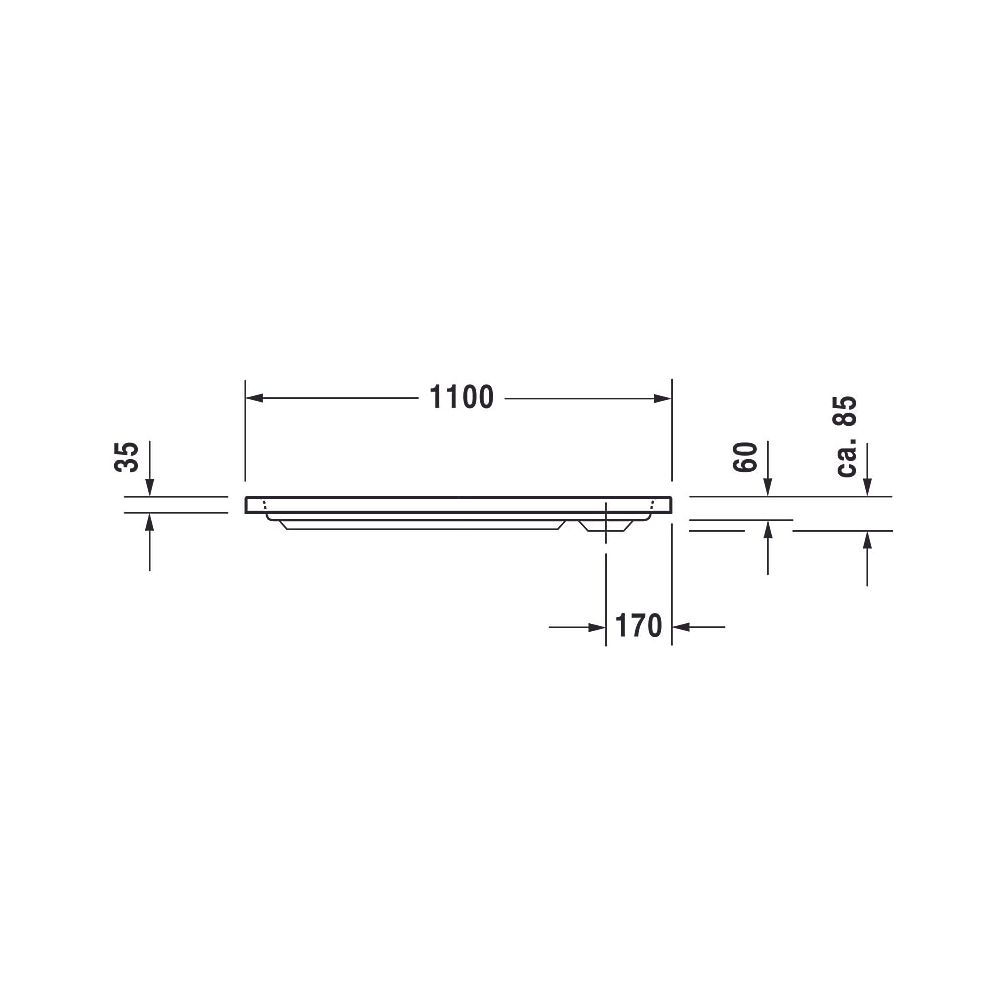 Duravit D-Code Duschwanne 750x1100x85mm, Rechteckig, Weiß glänzend, aus Sanit... DURAVIT-720097000000000 4021534822803 (Abb. 15)