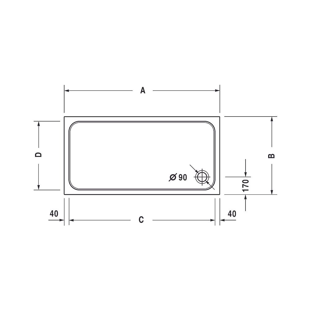 Duravit D-Code Duschwanne 750x1100x85mm, Rechteckig, Weiß glänzend, aus Sanit... DURAVIT-720097000000000 4021534822803 (Abb. 16)