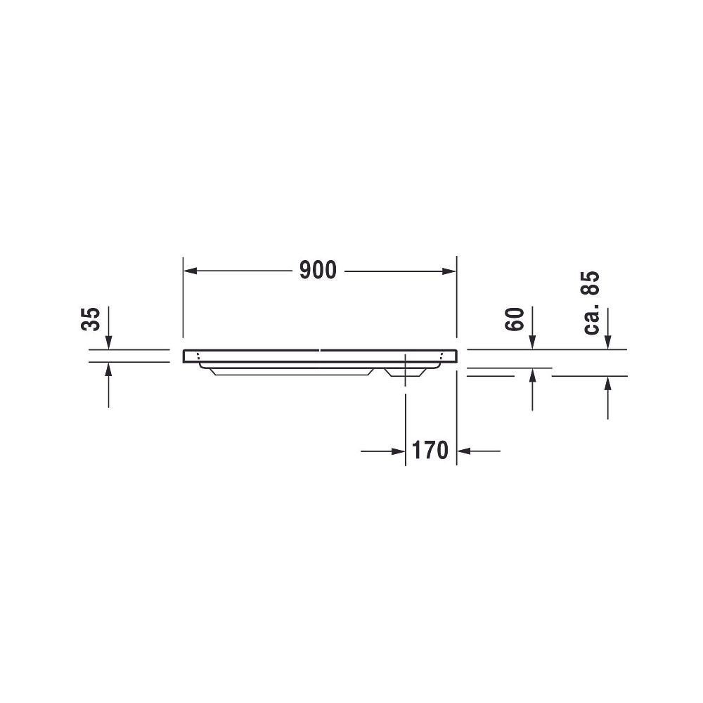 Duravit D-Code Duschwanne 750x900x85mm, Rechteckig, Weiß glänzend, aus Sanitä... DURAVIT-720104000000000 4021534824067 (Abb. 22)