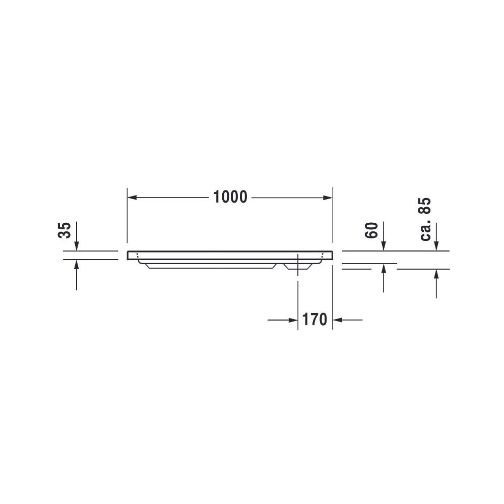 Duravit D-Code Duschwanne 800x1000x85mm, Rechteckig, Weiß, aus Sanitäracryl, ... DURAVIT-720106000000000 4021534824142 (Abb. 13)