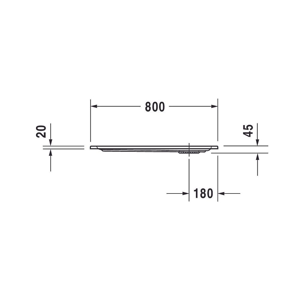 Duravit Starck Slimline Duschwanne 800x800x45mm, Quadratisch, Weiß, aus Sanit... DURAVIT-720114000000000 4021534887413 (Abb. 12)