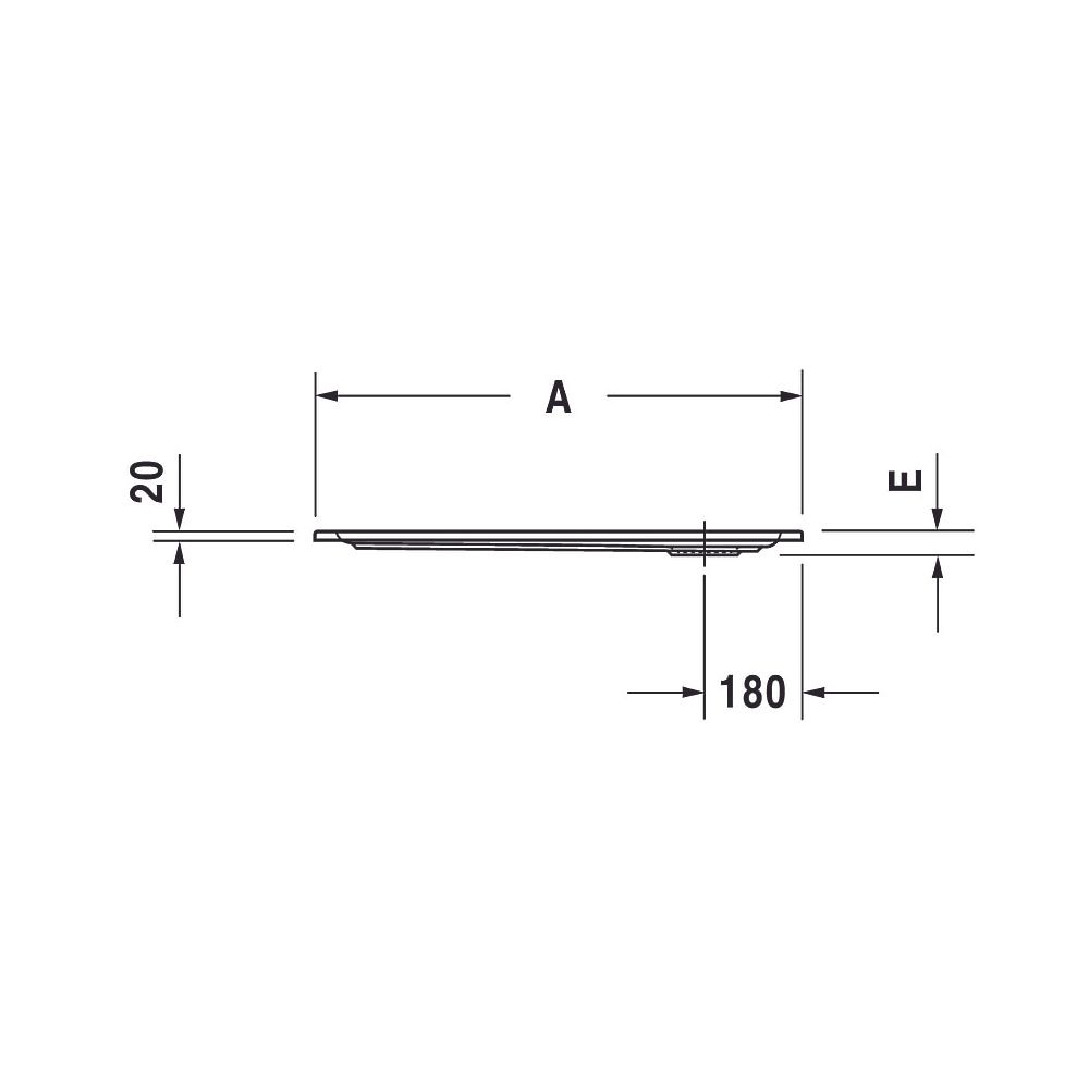 Duravit Starck Slimline Duschwanne 800x800x45mm, Quadratisch, Weiß, aus Sanit... DURAVIT-720114000000000 4021534887413 (Abb. 13)