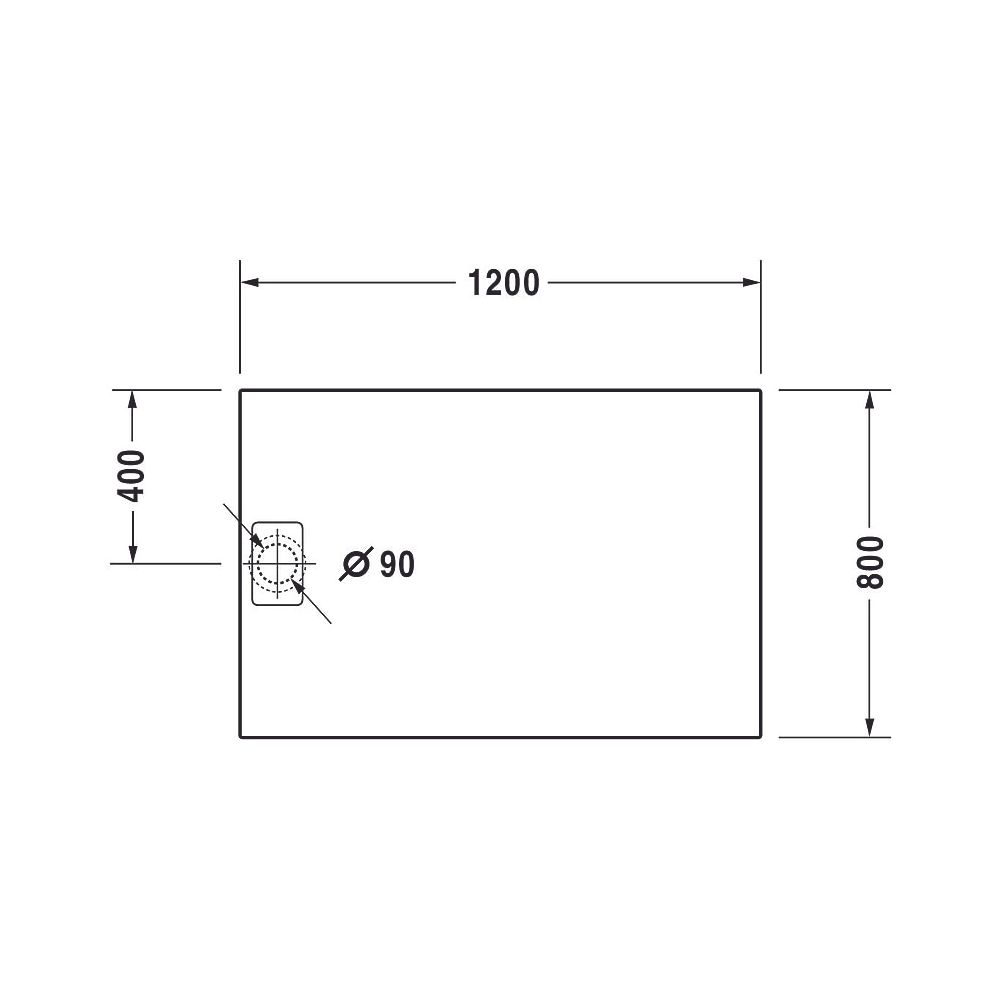 Duravit Stonetto Duschwanne Halbeinbau Bodenbündig, 800x1200x50mm, Rechteckig,... DURAVIT-720148180000000 4053424508986 (Abb. 4)