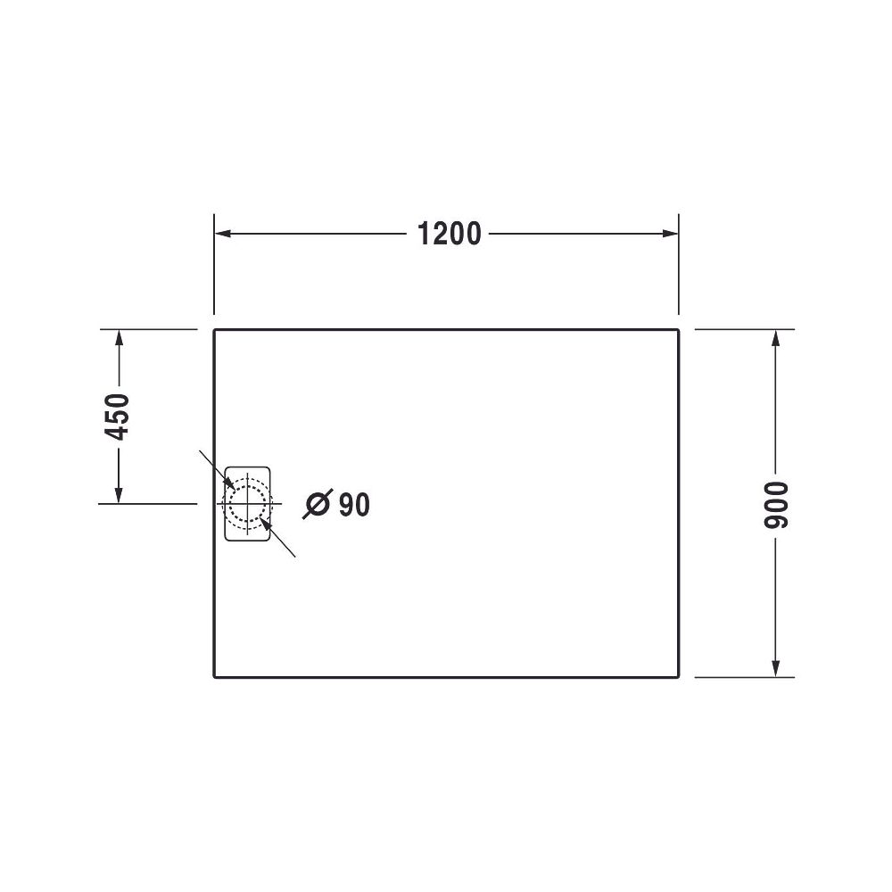 Duravit Stonetto Duschwanne Halbeinbau Bodenbündig, 900x1200x50mm, Rechteckig,... DURAVIT-720149380000000 4021534986727 (Abb. 4)