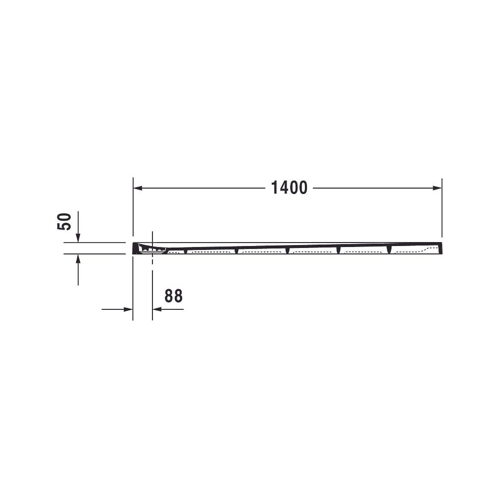 Duravit Stonetto Duschwanne Halbeinbau Bodenbündig, 900x1400x50mm, Rechteckig,... DURAVIT-720150180000000 4053424509020 (Abb. 5)