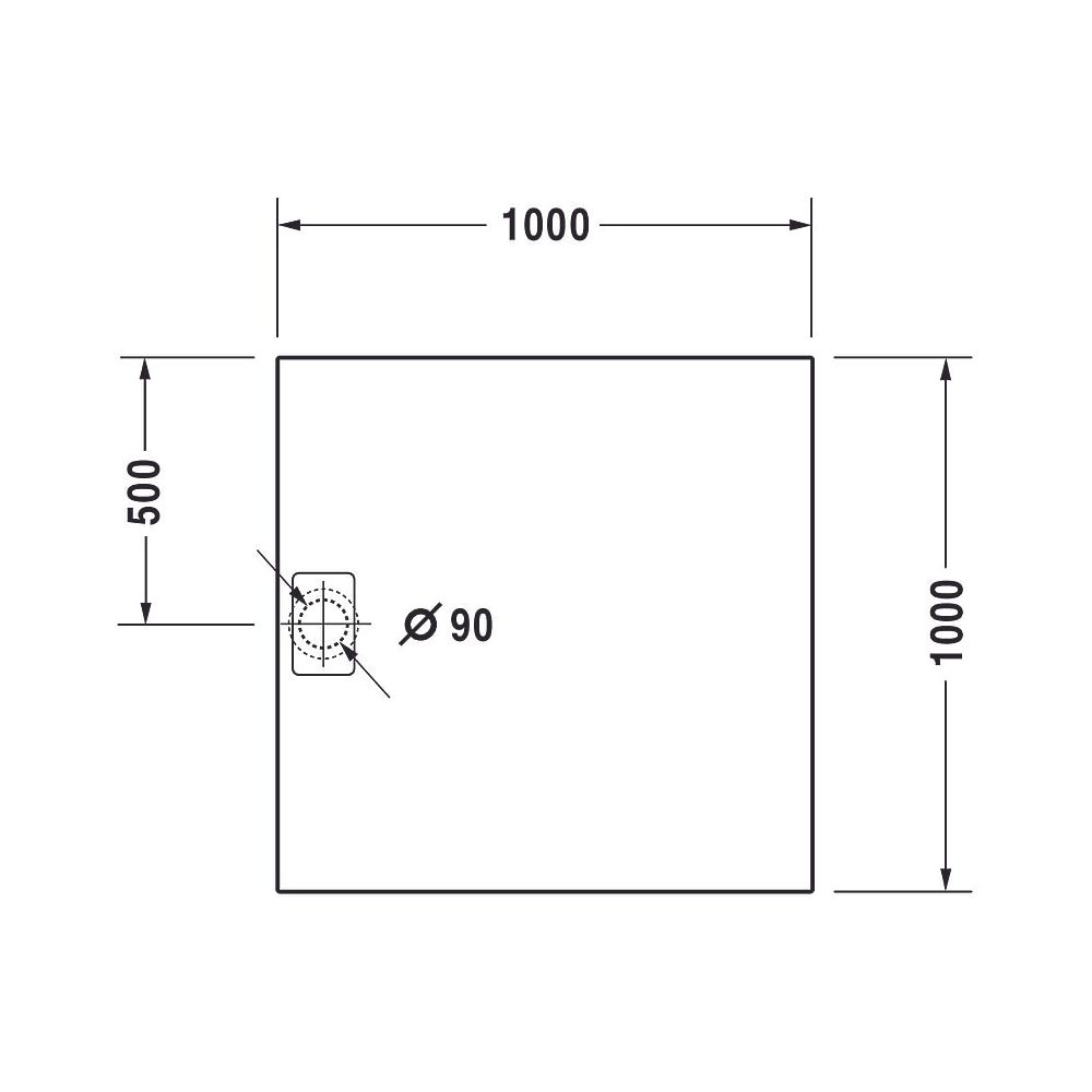 Duravit Stonetto Duschwanne Halbeinbau Bodenbündig 1000x1000x50mm, Rechteckig,... DURAVIT-720167680000000 4053424141961 (Abb. 4)