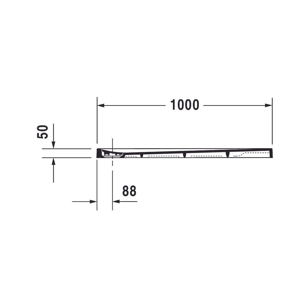 Duravit Stonetto Duschwanne Halbeinbau Bodenbündig 1000x1000x50mm, Rechteckig,... DURAVIT-720167680000000 4053424141961 (Abb. 5)