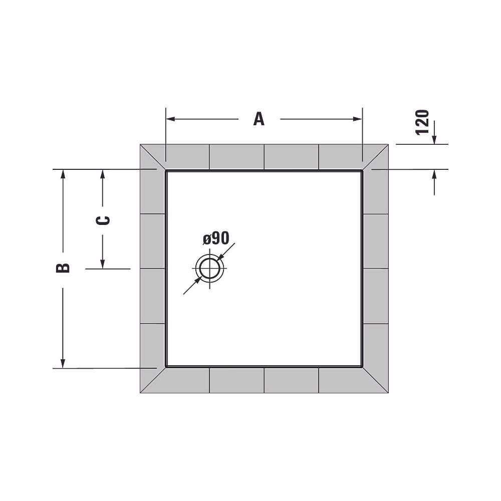 Duravit Tempano Duschwanne Halbeinbau Bodenbündig 800x800x40mm, Quadratisch, W... DURAVIT-720187000000000 4053424675190 (Abb. 8)