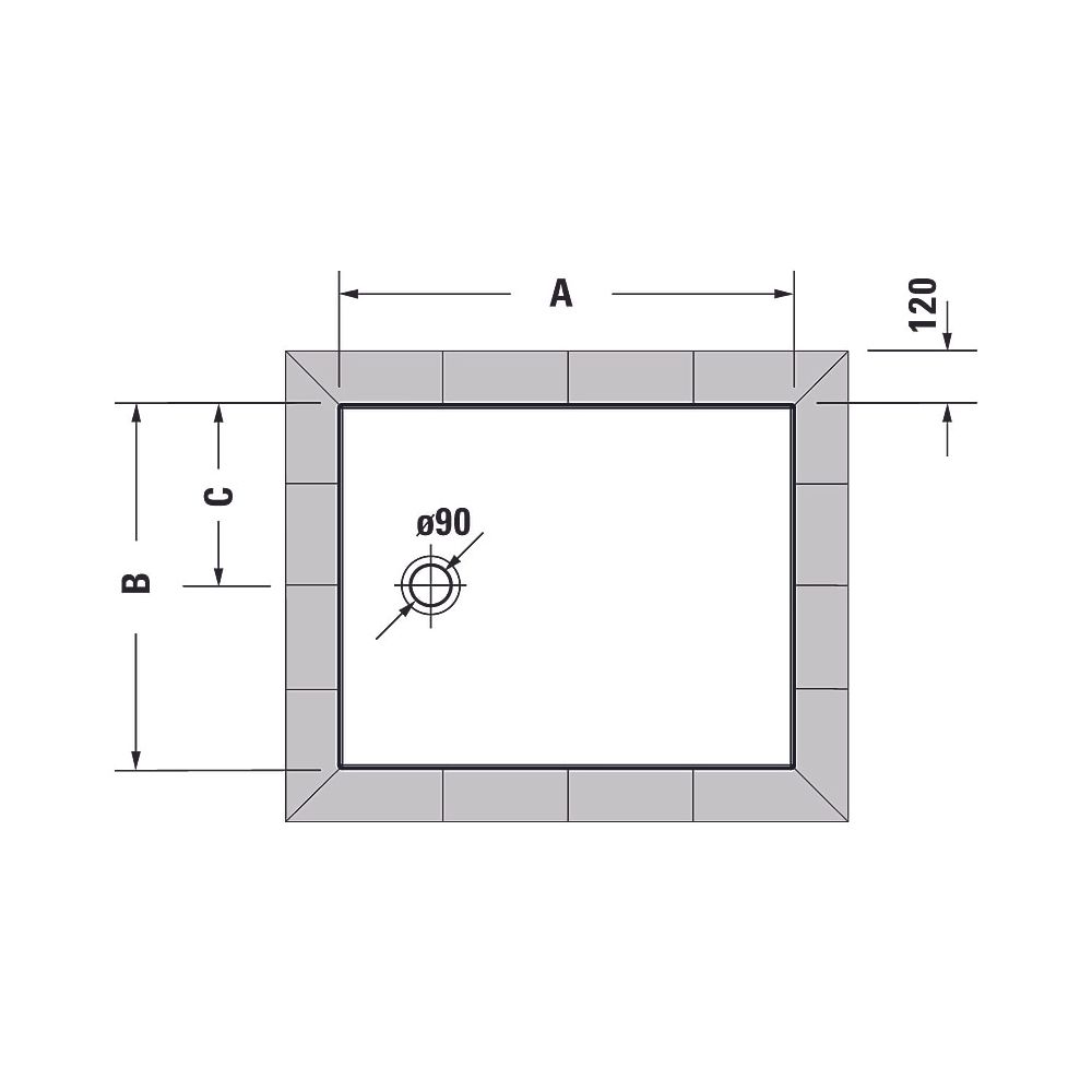 Duravit Tempano Duschwanne Halbeinbau Bodenbündig 750x900x40mm, Rechteckig, We... DURAVIT-720191000000000 4053424675237 (Abb. 8)