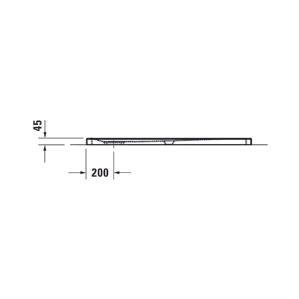 Duravit Tempano Duschwanne Halbeinbau Bodenbündig 700x1200x45mm, Rechteckig, W... DURAVIT-720196000000000 4053424675282 (Abb. 5)