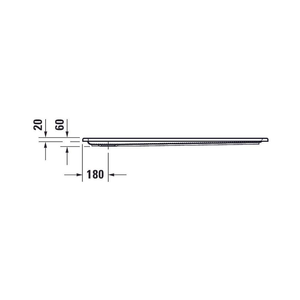 Duravit Starck Slimline Duschwanne 800x1300x60mm, Rechteckig, Weiß glänzend, a... DURAVIT-720235000000000 4053424689081 (Abb. 8)