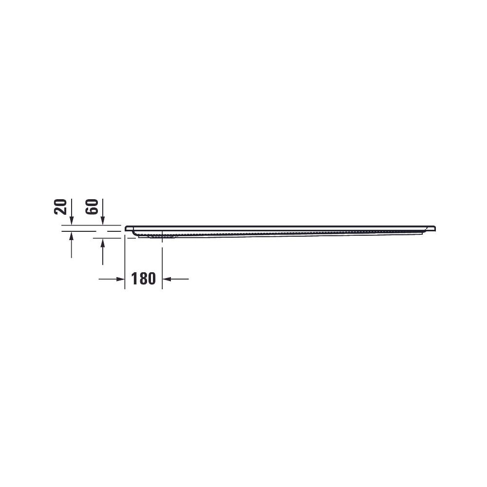 Duravit Starck Slimline Duschwanne 900x1500x60mm, Rechteckig, Weiß glänzend, a... DURAVIT-720243000000000 4053424689166 (Abb. 8)