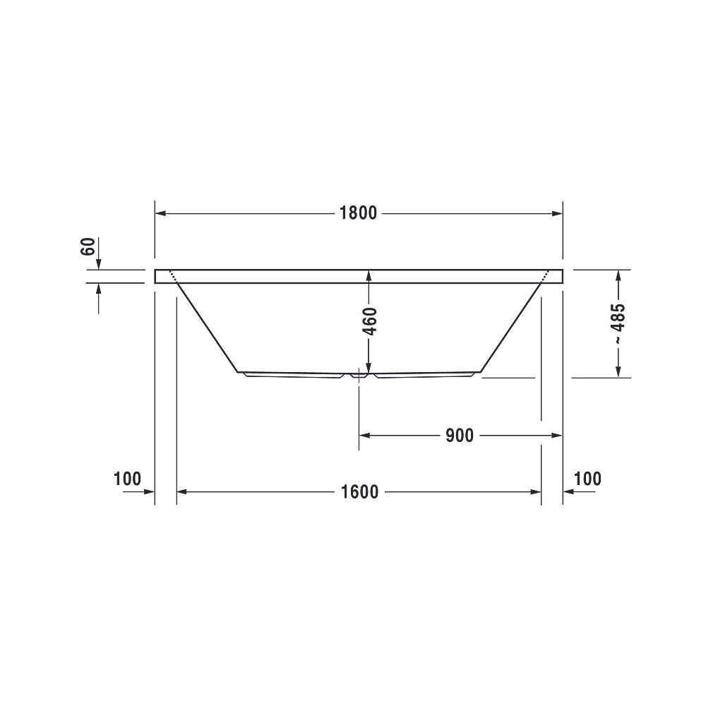 Duravit Starck Wannen Whirlwanne Rechteckig, Einbau, 900x1800x485mm Combi-Syst... DURAVIT-760052000CP1000 4053424067001 (Abb. 6)