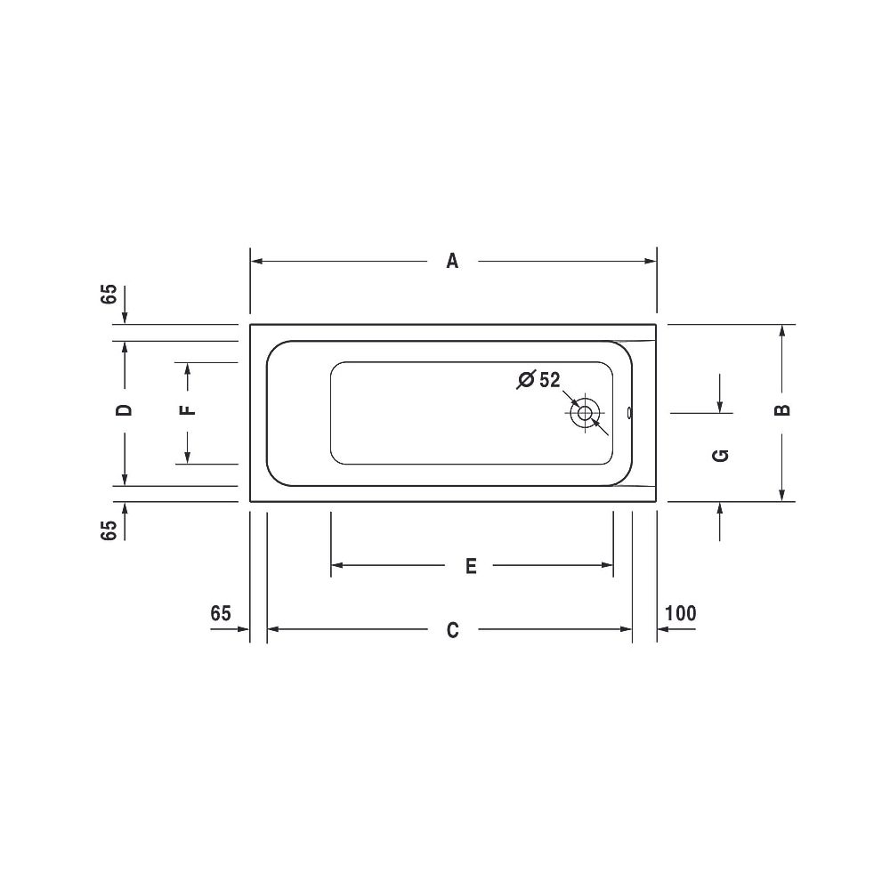 Duravit D-Code Whirlwanne Rechteckig, Einbau, 700x1600x420mm, Jet Project, 1 R... DURAVIT-760096000JP1000 4053424066073 (Abb. 6)