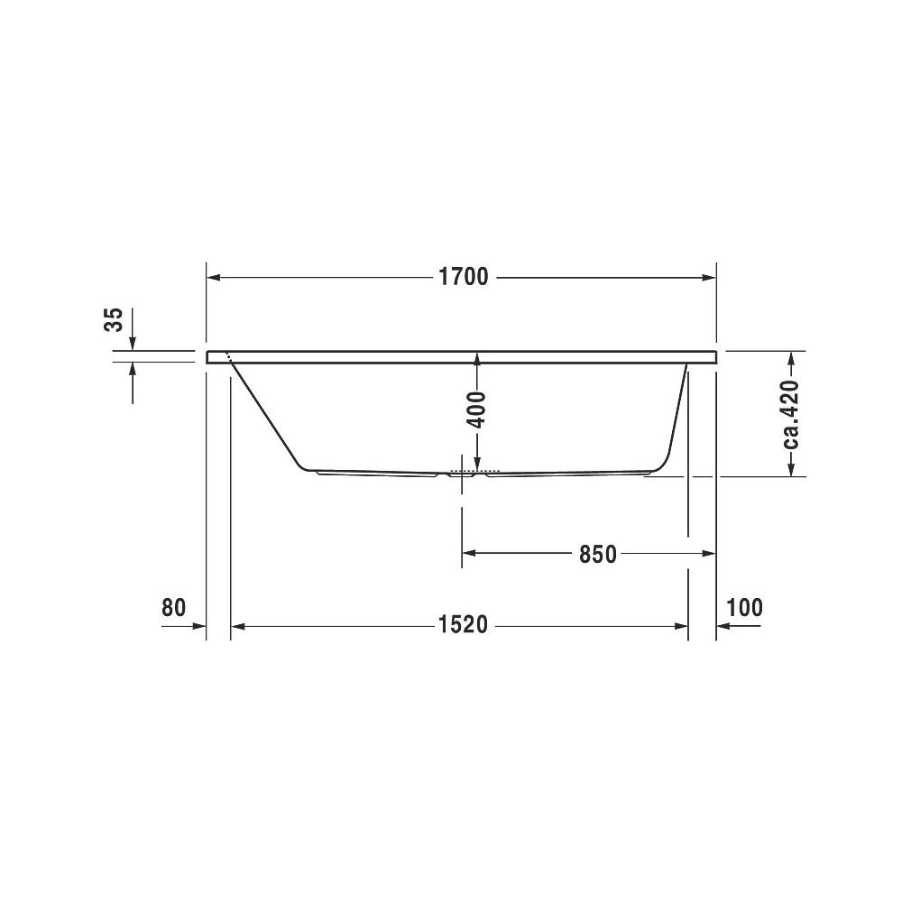Duravit D-Code Whirlwanne Rechteckig, Einbau, 700x1700x420mm, Jet Project, 1 ... DURAVIT-760097000JP1000 4053424066080 (Abb. 11)