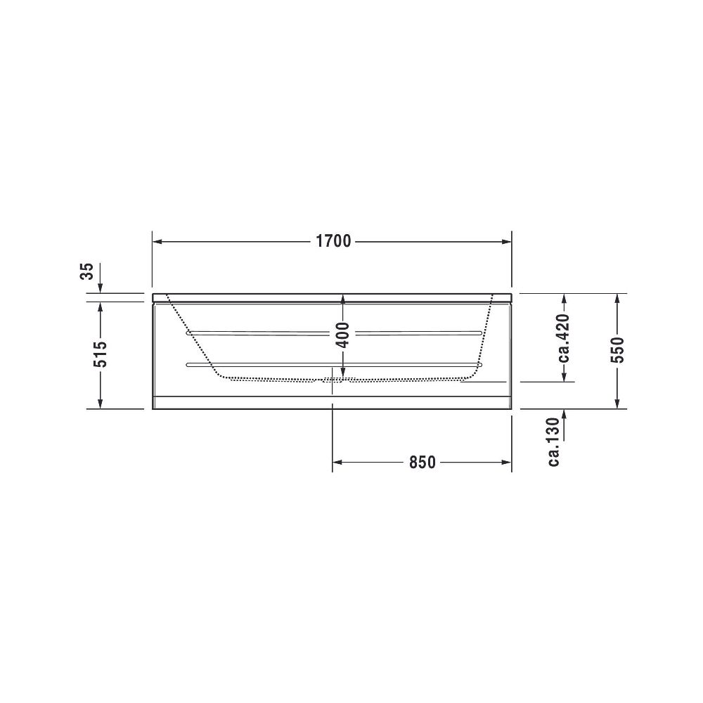 Duravit D-Code Whirlwanne Rechteckig, Einbau, 700x1700x420mm, Jet Project, 1 ... DURAVIT-760097000JP1000 4053424066080 (Abb. 12)